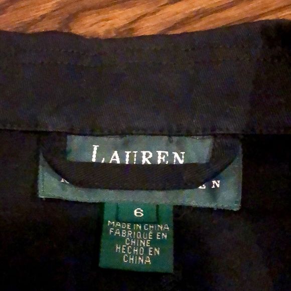 RALPH LAUREN Women’s Black Long Sleeve Multi Pocket Button Front Peacoat Size 6 - Picture 13 of 16